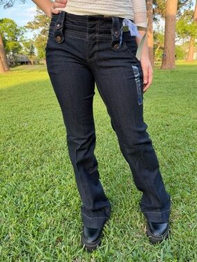 Boom Boom Jeans Vintage Y2K Dark Wash Straight Leg Jeans Size 7 Fits S 4-6